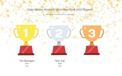 Unity Sunday Weekly G/30 October 22nd, 2023 Winners