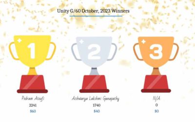 Unity G/60 October, 2023 Winners